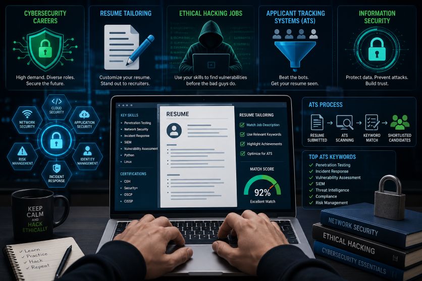 Cybersecurity Career Workspace Infographic